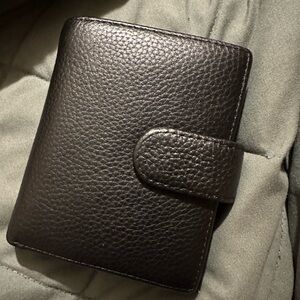 Black leather wallet
